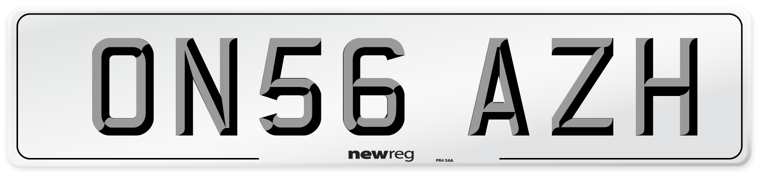 ON56 AZH Number Plate from New Reg